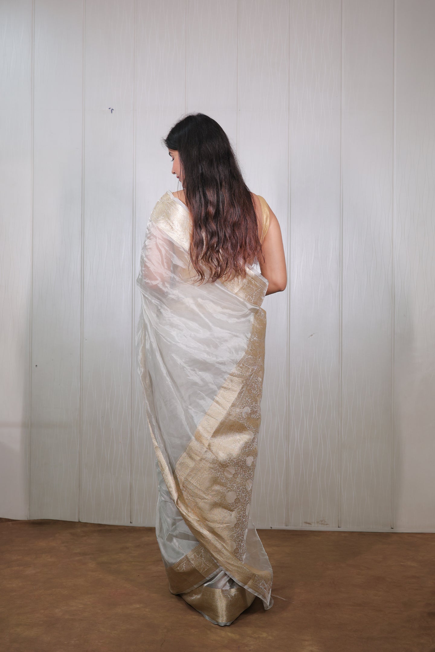 Silver Tissue Saree