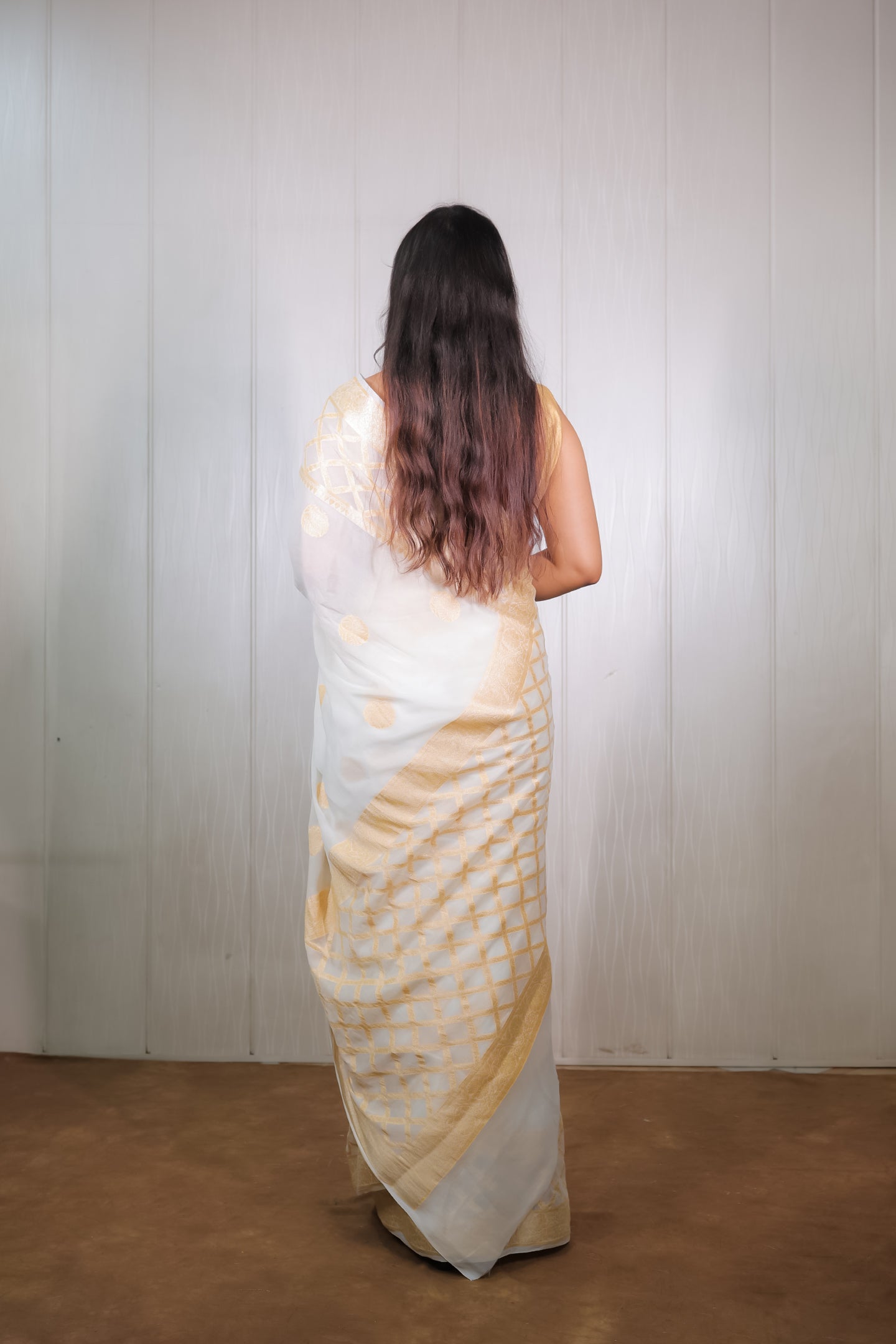 Banarasi Khaddi Chiffon with Zari