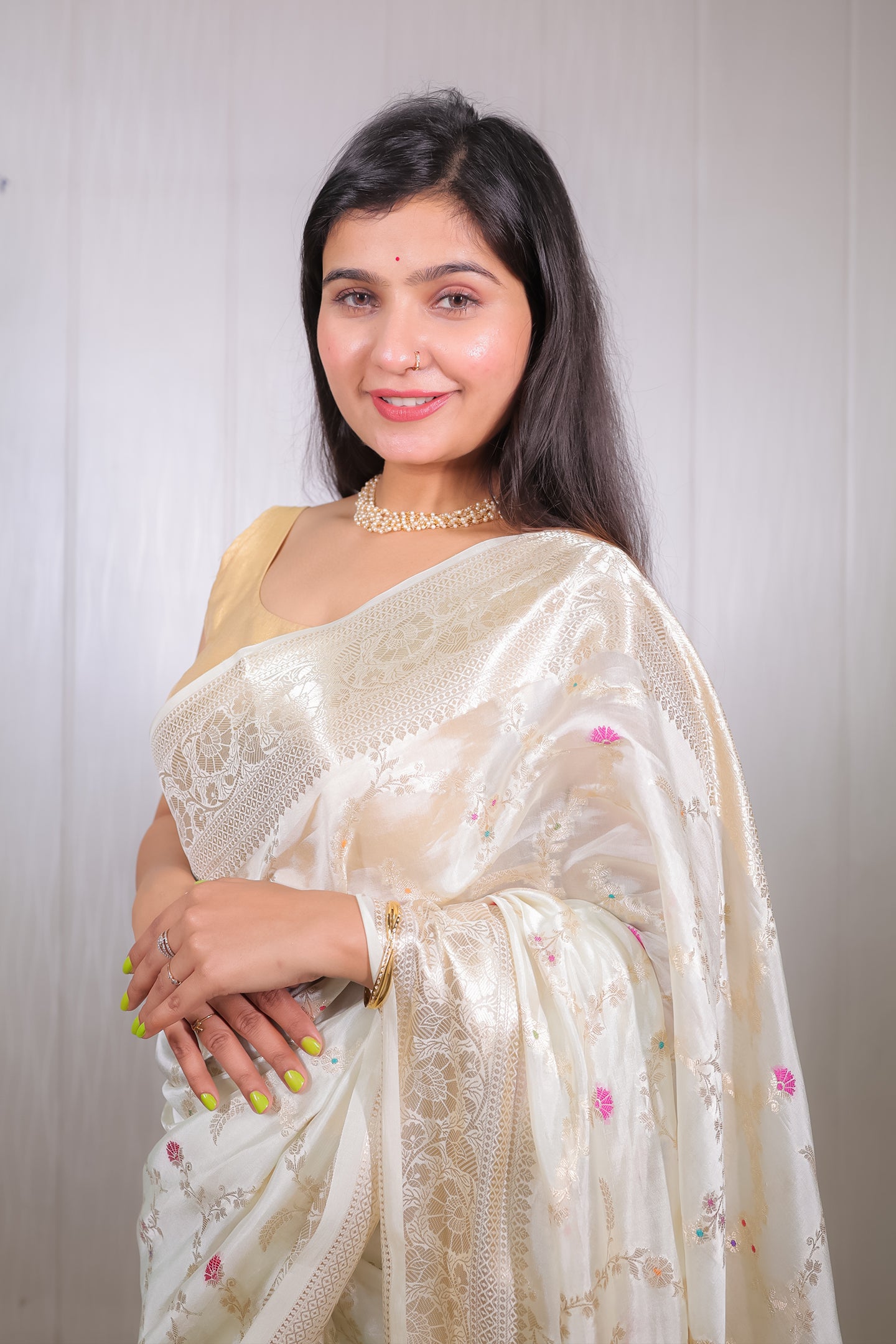 Mango Fibre Saree