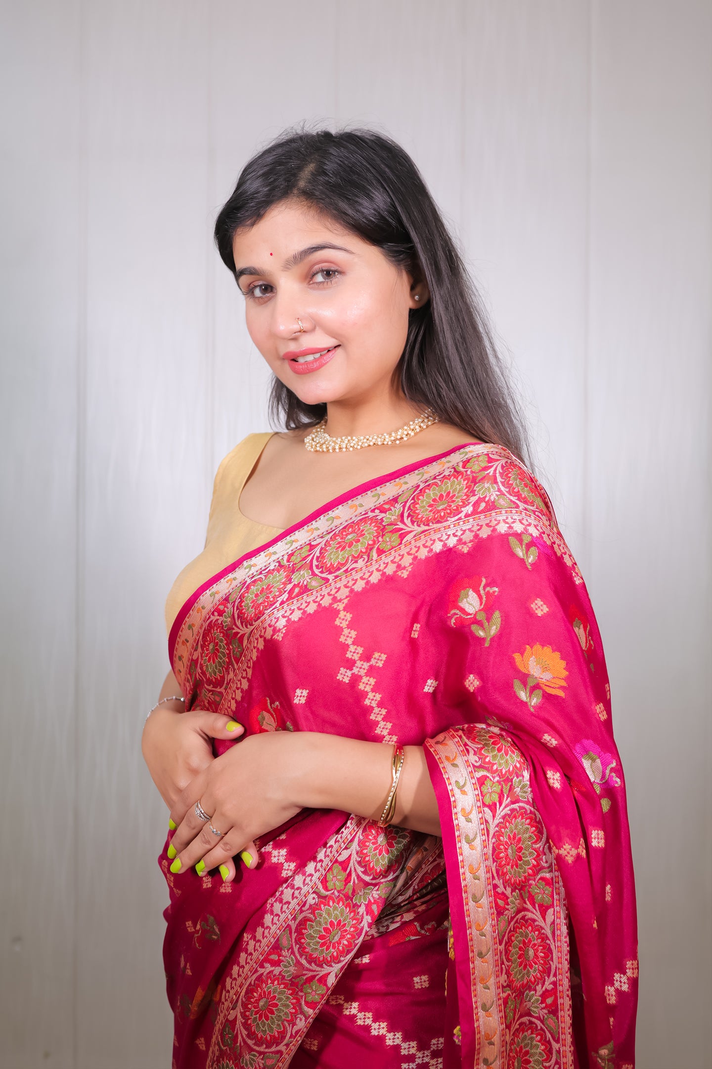 Banarasi Khaddi Chiffon with Zari and Resham