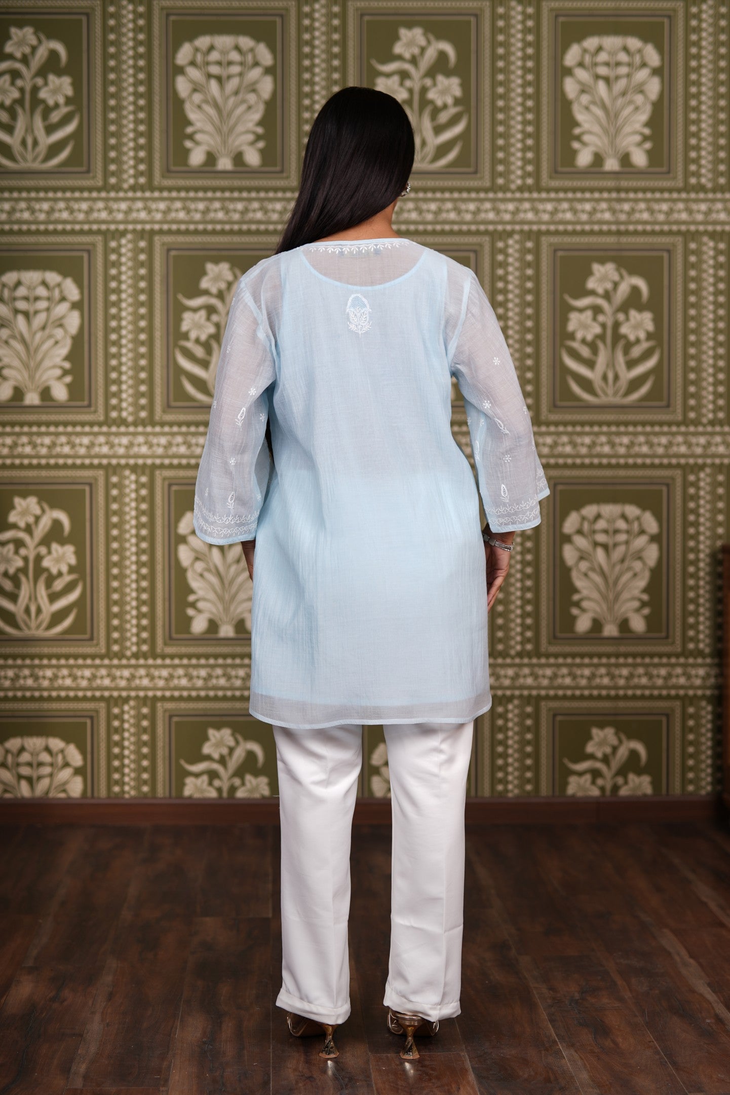 Mul Chanderi Short Kurti