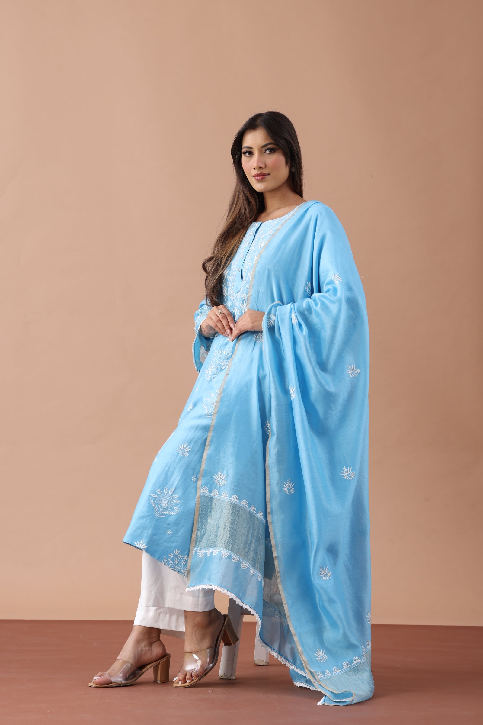 Chanderi Silk Straight Set