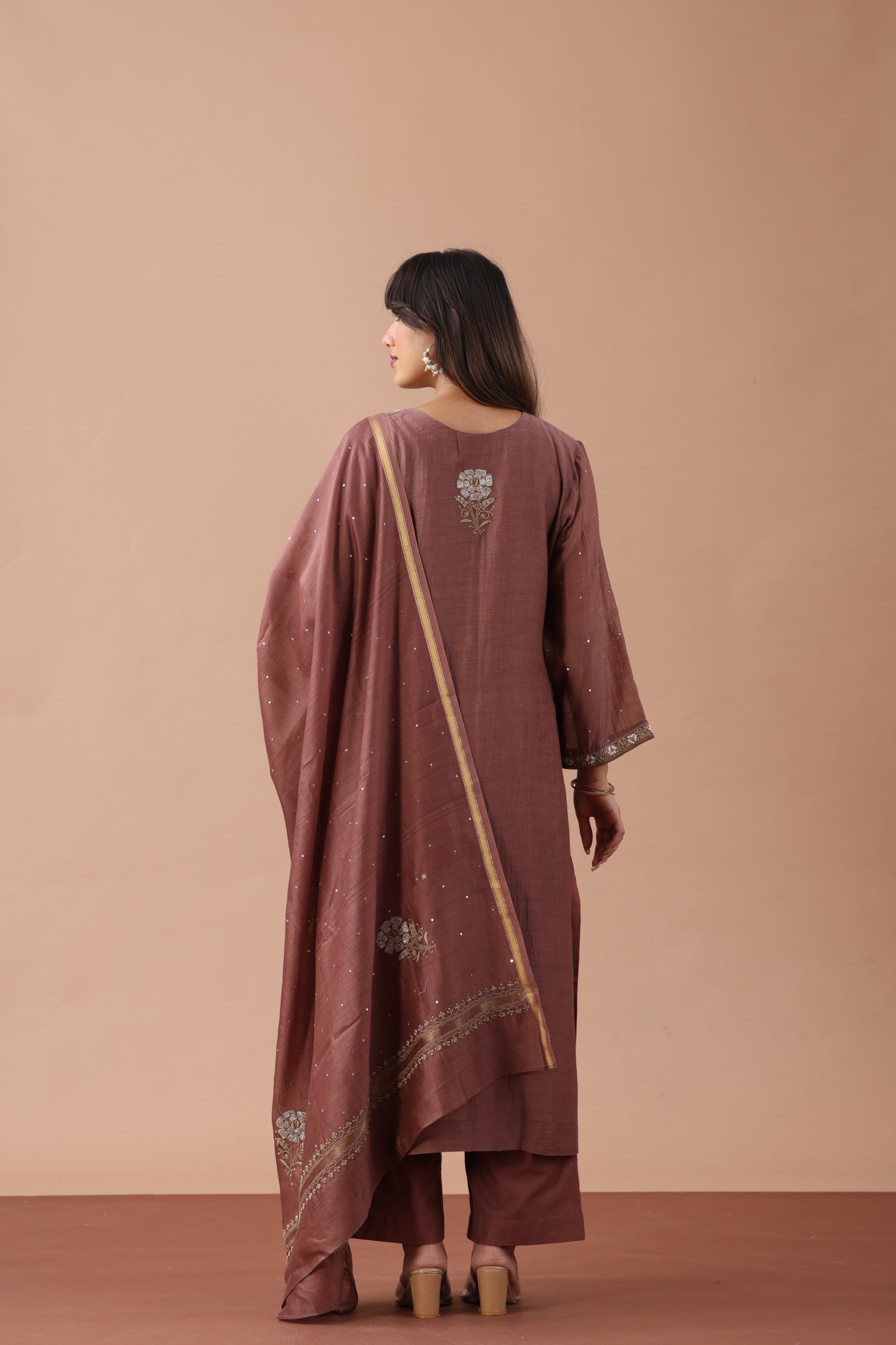 Mul Chanderi Straight Set