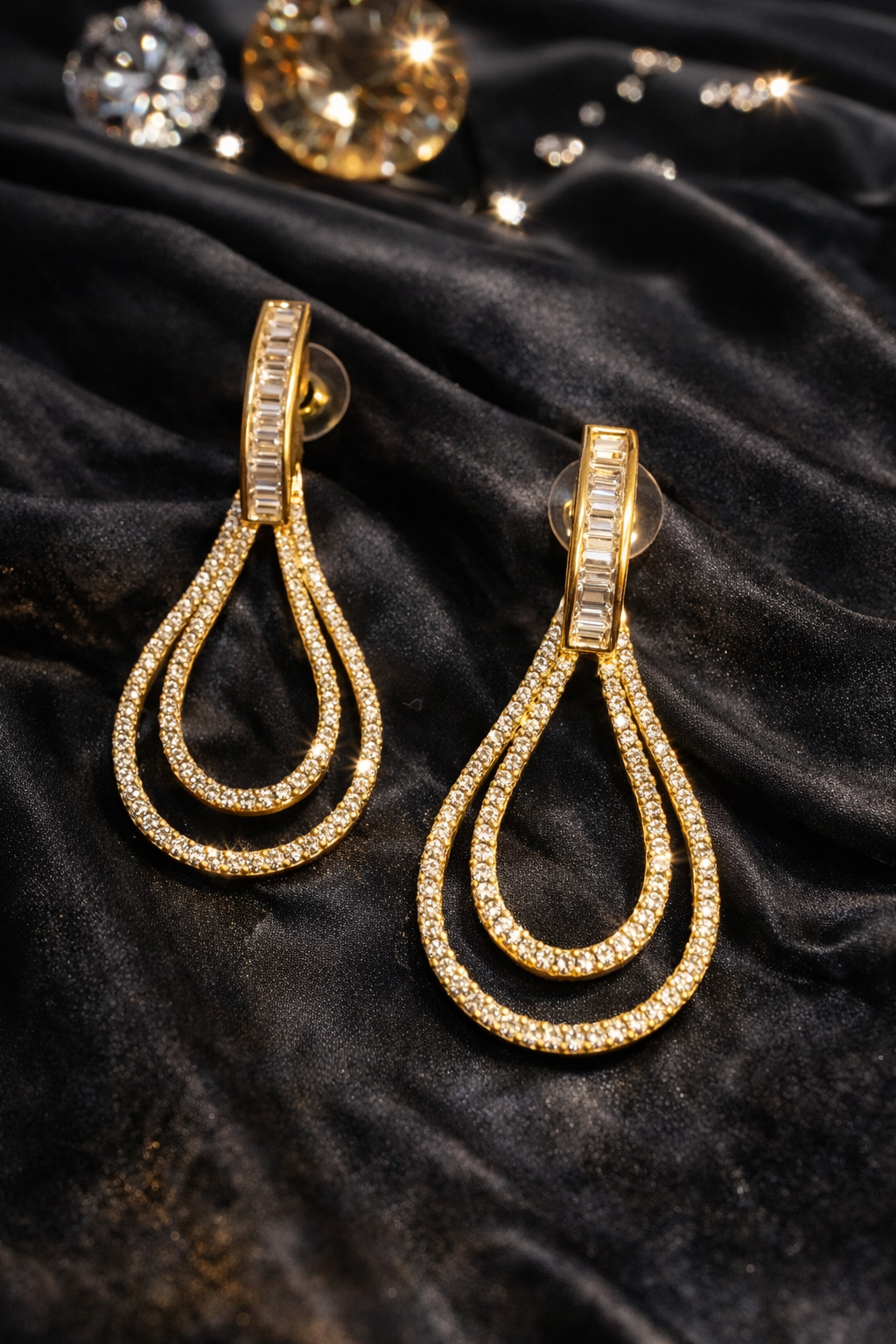 Aurora Crystal Cascade Earrings