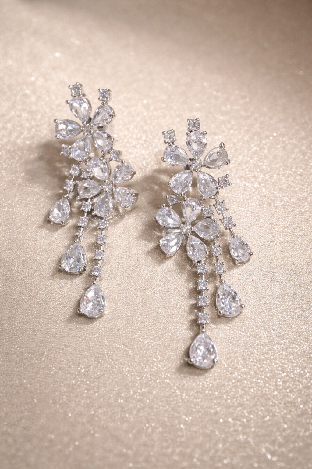 Star Light Floral Cascade Earrings