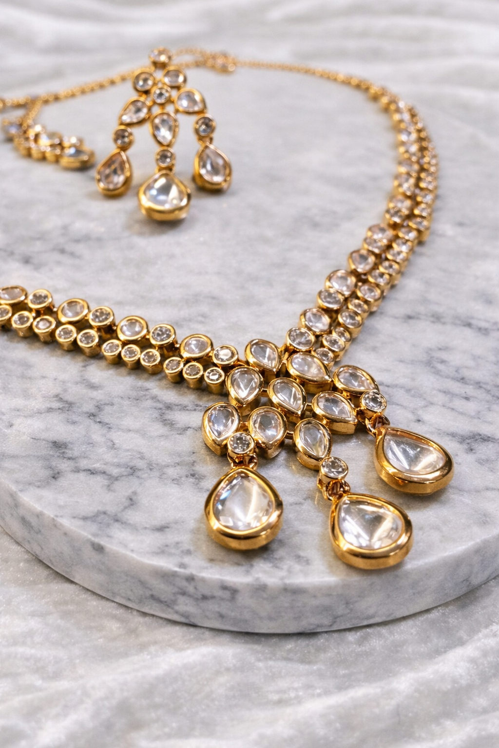 Royal Blush Moissanite Necklace Set