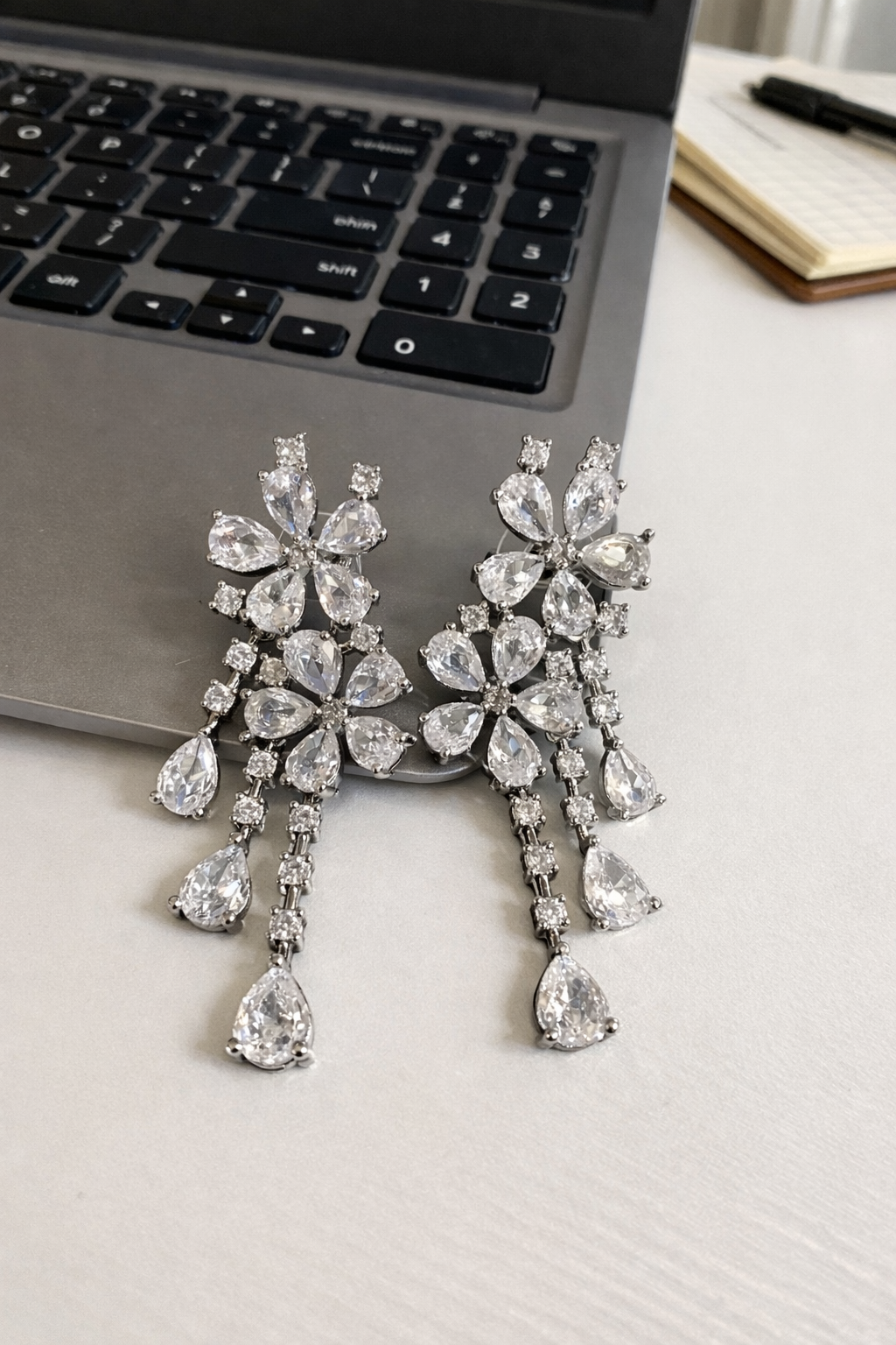 Star Light Floral Cascade Earrings
