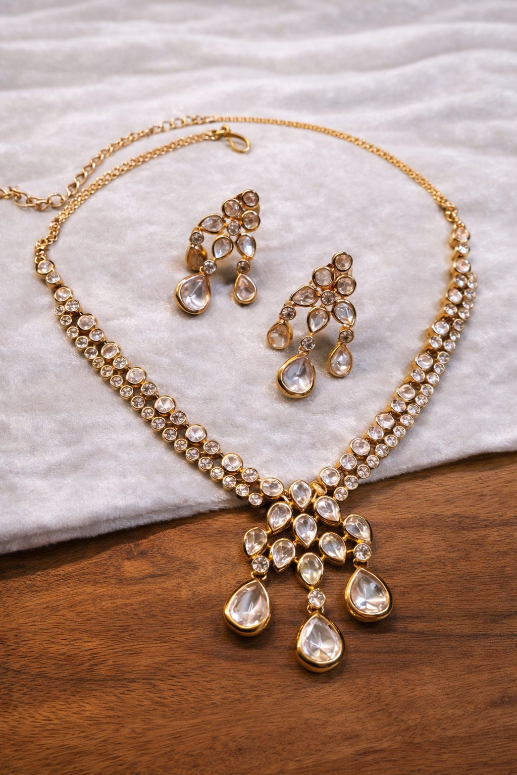 Royal Blush Moissanite Necklace Set