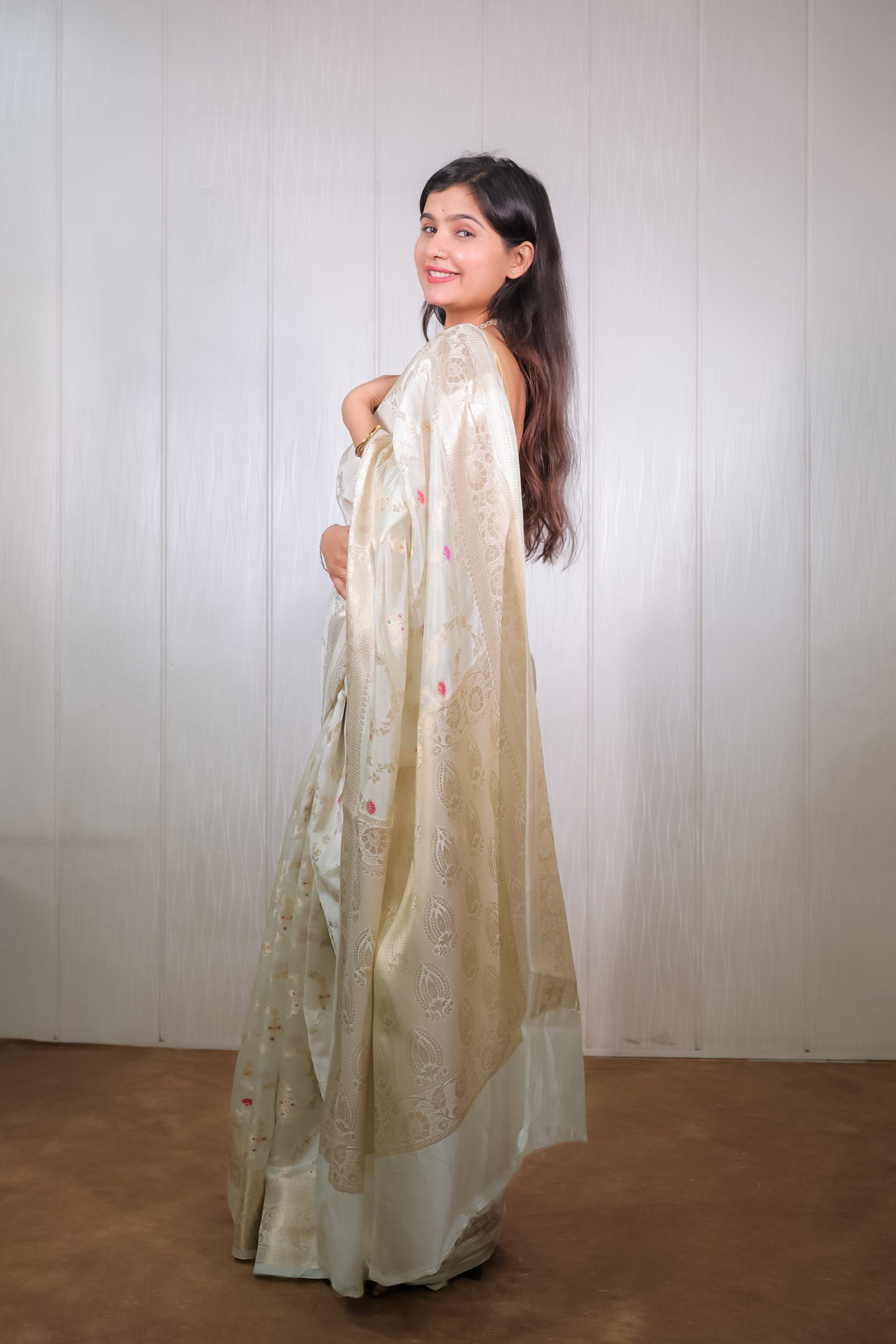 Mango Fibre Saree
