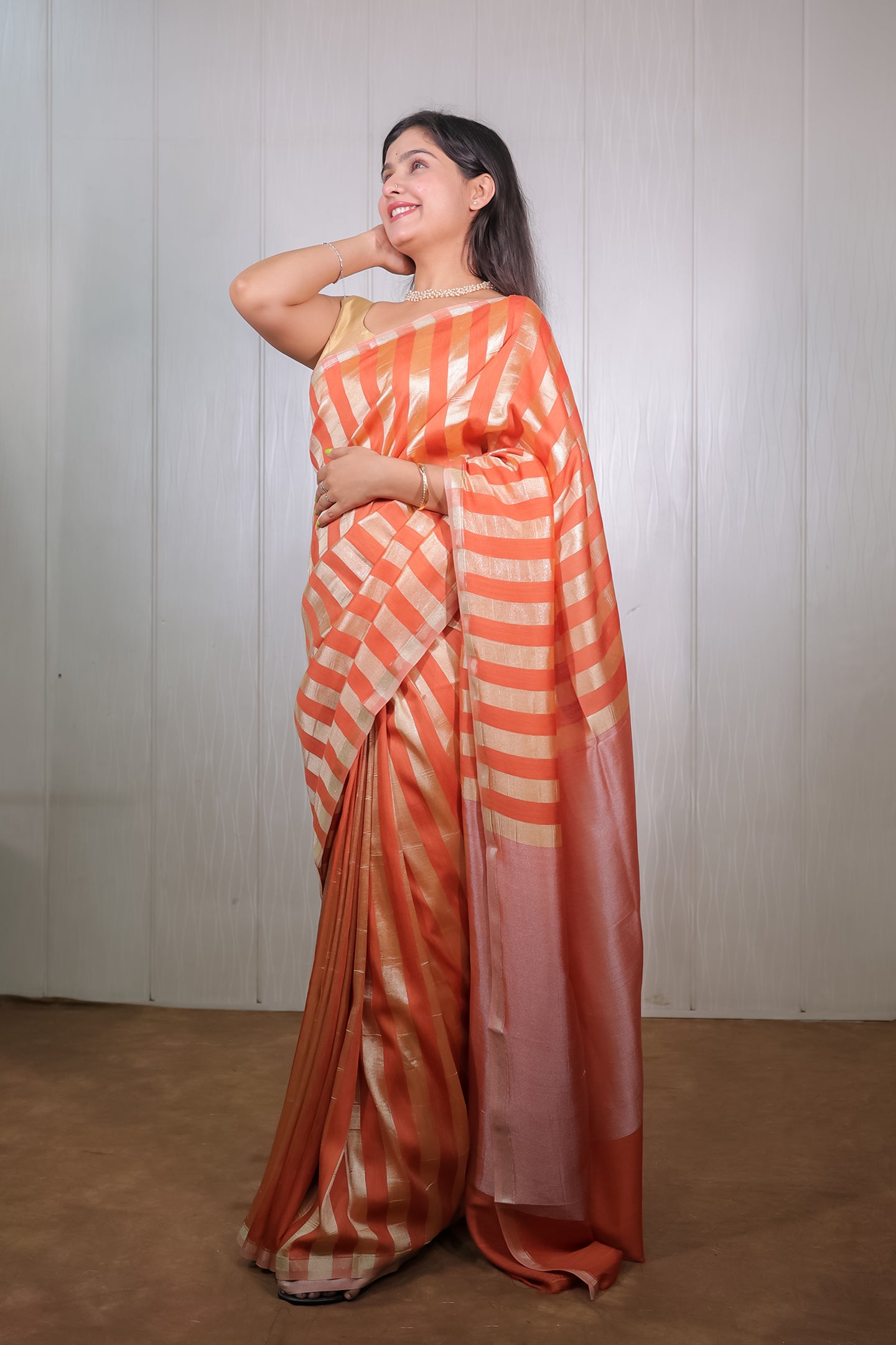 Muga Tissue Silk Banarasi Saree