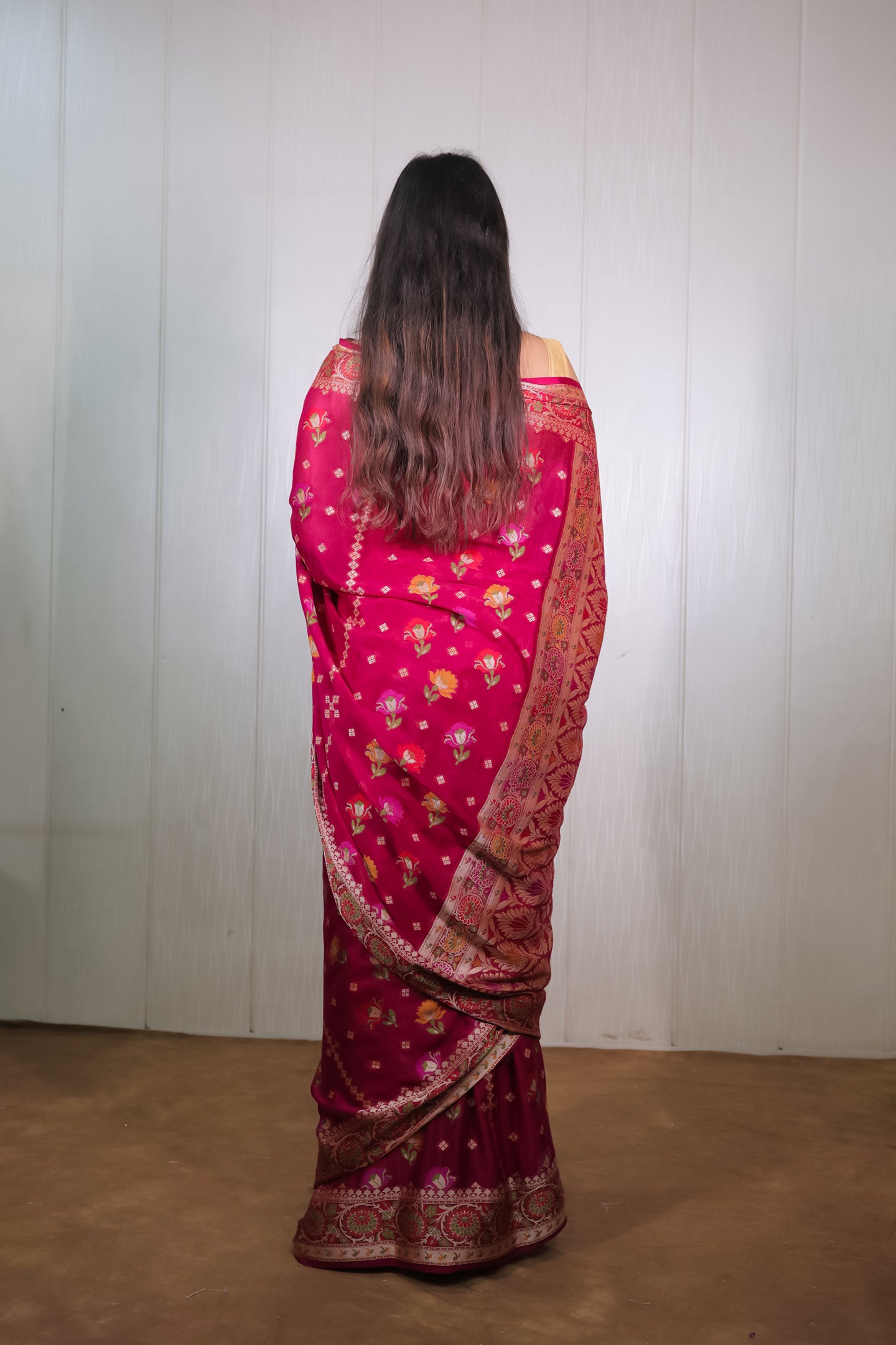 Banarasi Khaddi Chiffon with Zari and Resham