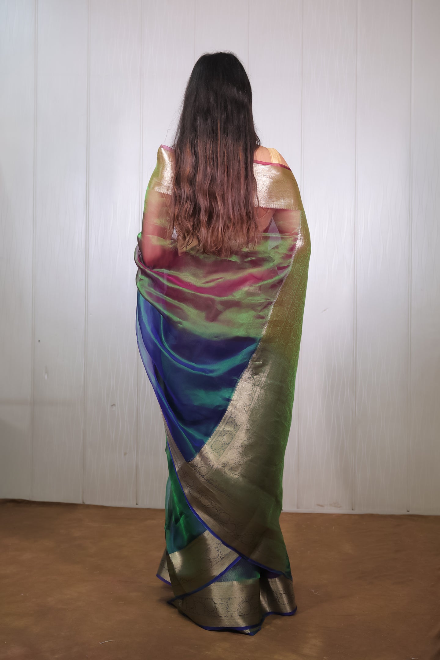 Multishade Zari Tissue Saree