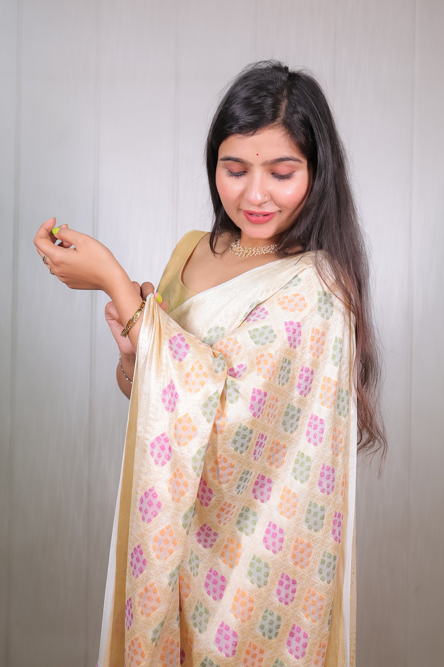 Banarasi Khaddi Chiffon with Resham Weave