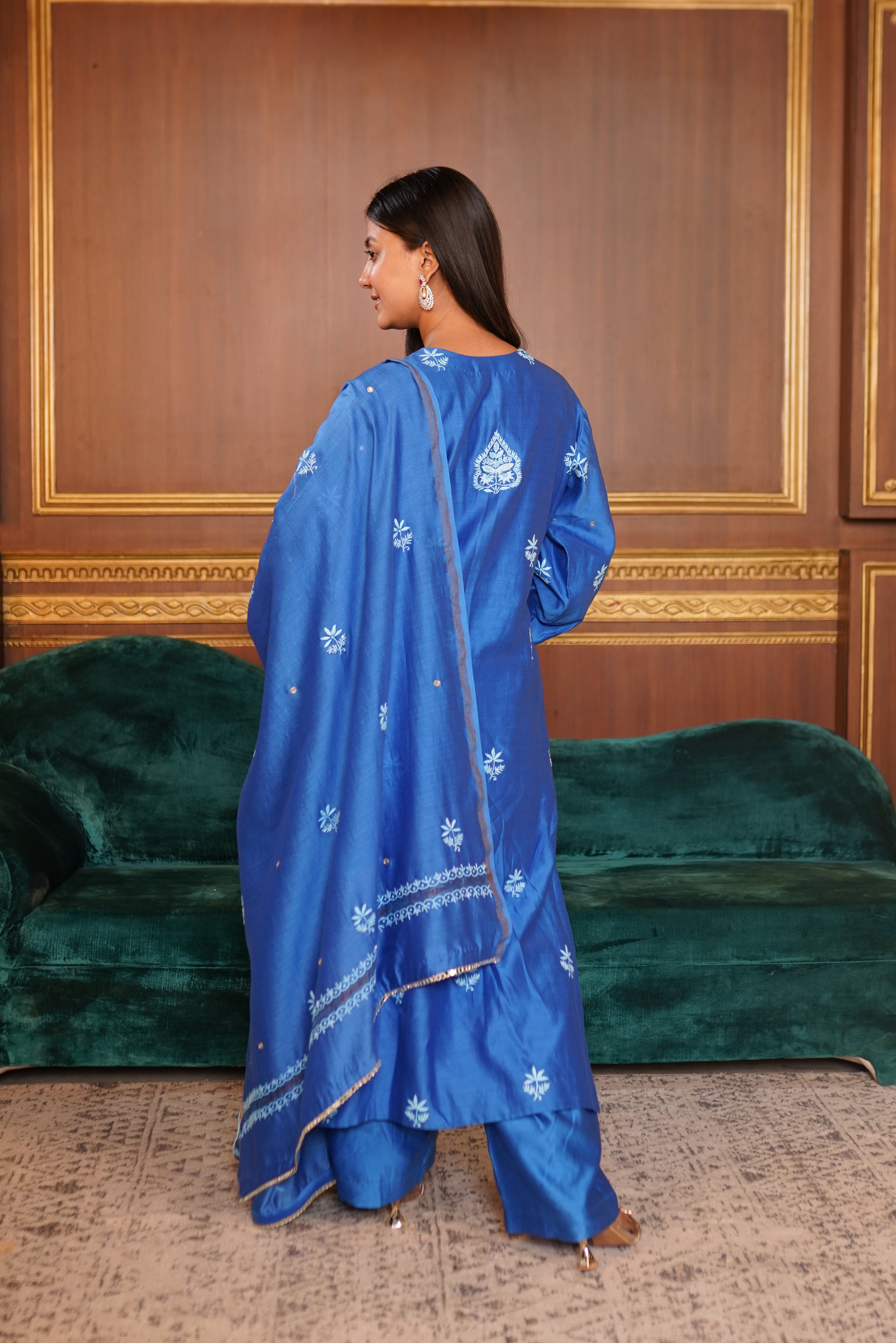 Noor Chanderi Silk Straight Set
