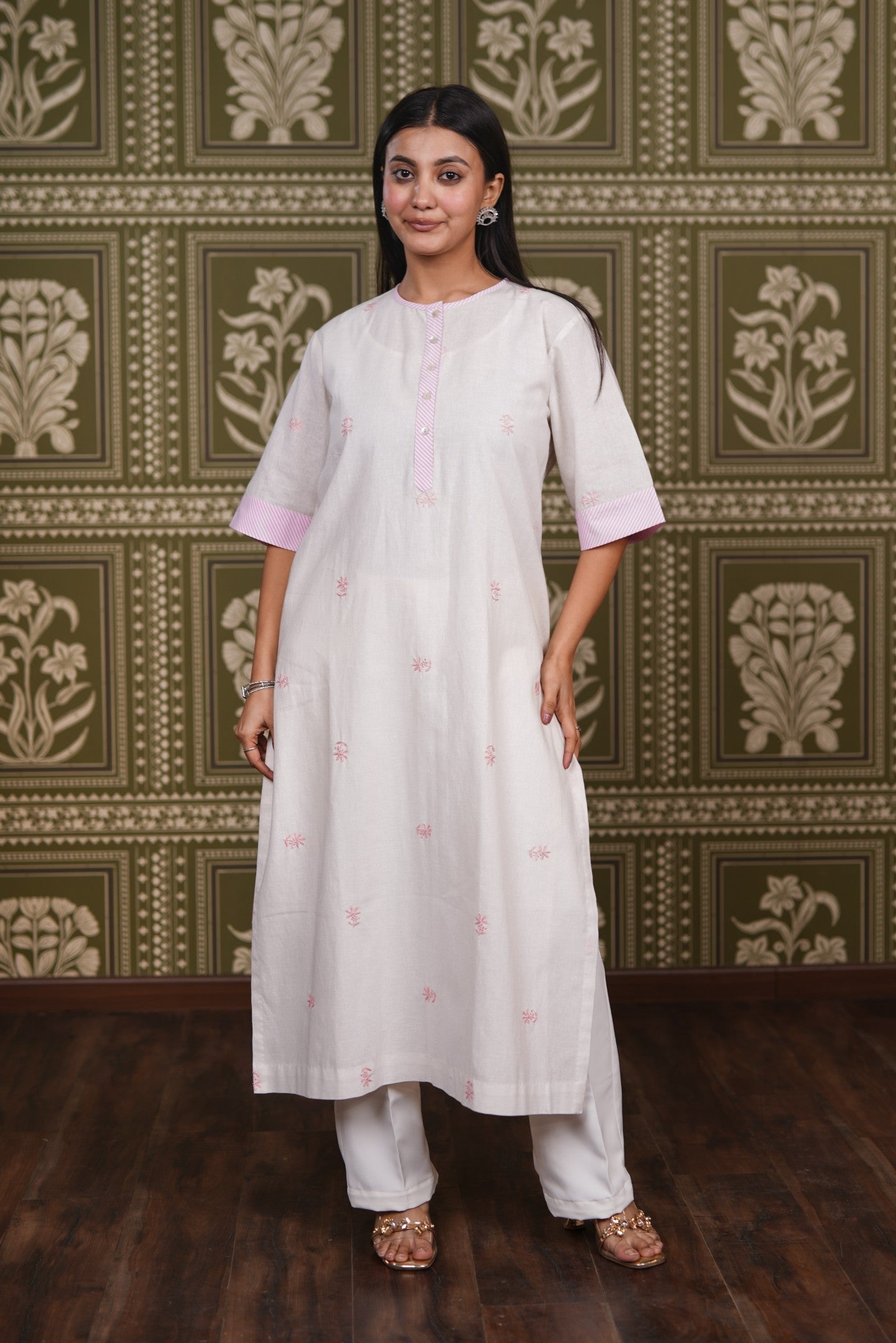 Cotton Linen Straight Kurti