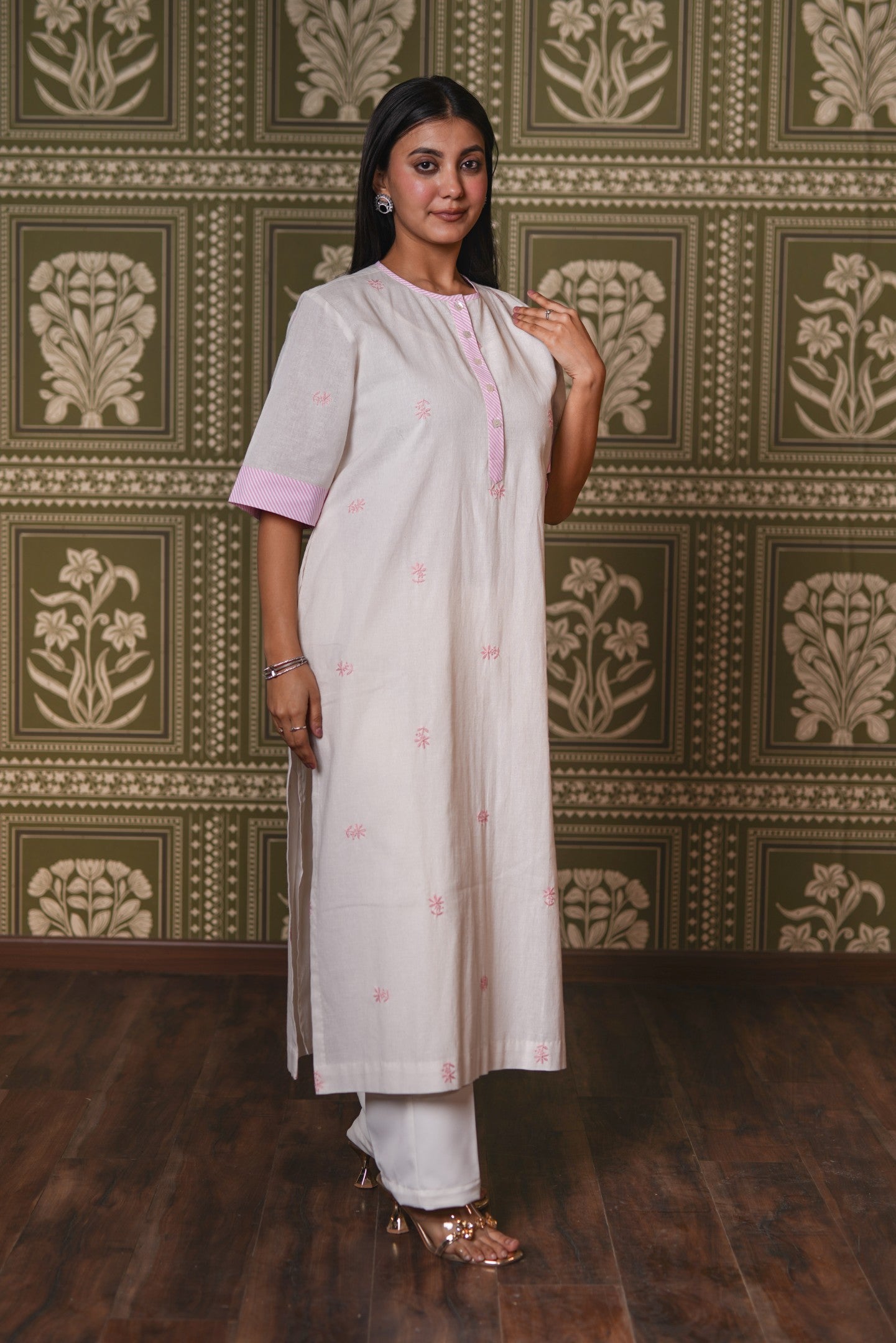 Cotton Linen Straight Kurti