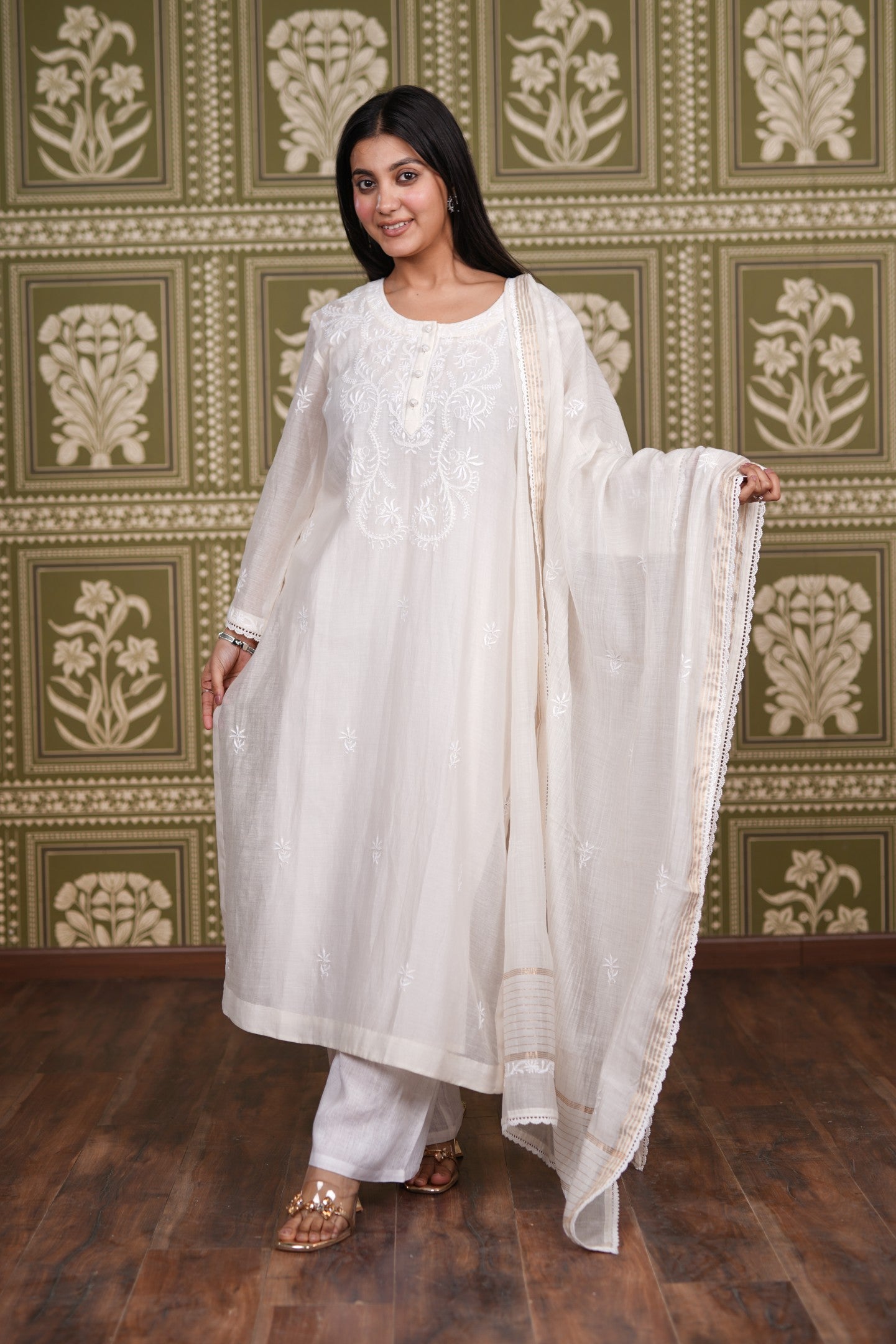 Chandni Mul Chanderi Straight Set