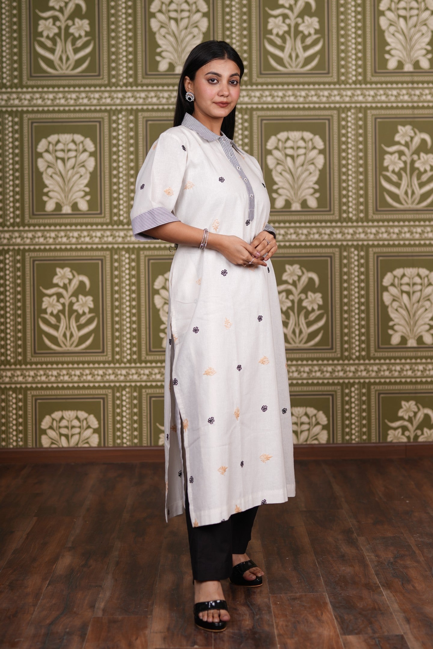 Cotton Linen Straight Kurti
