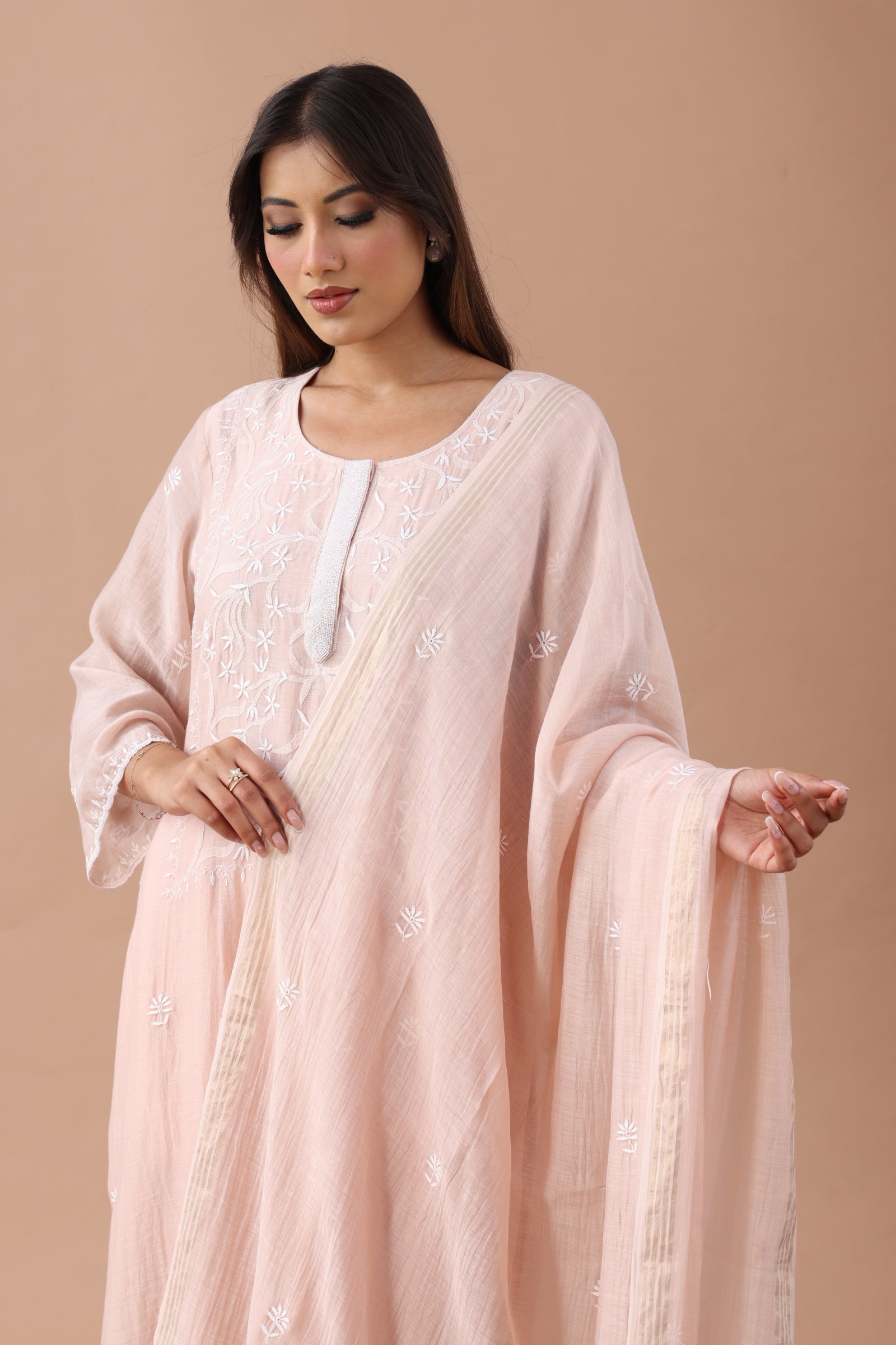 Mul Chanderi Straight Set