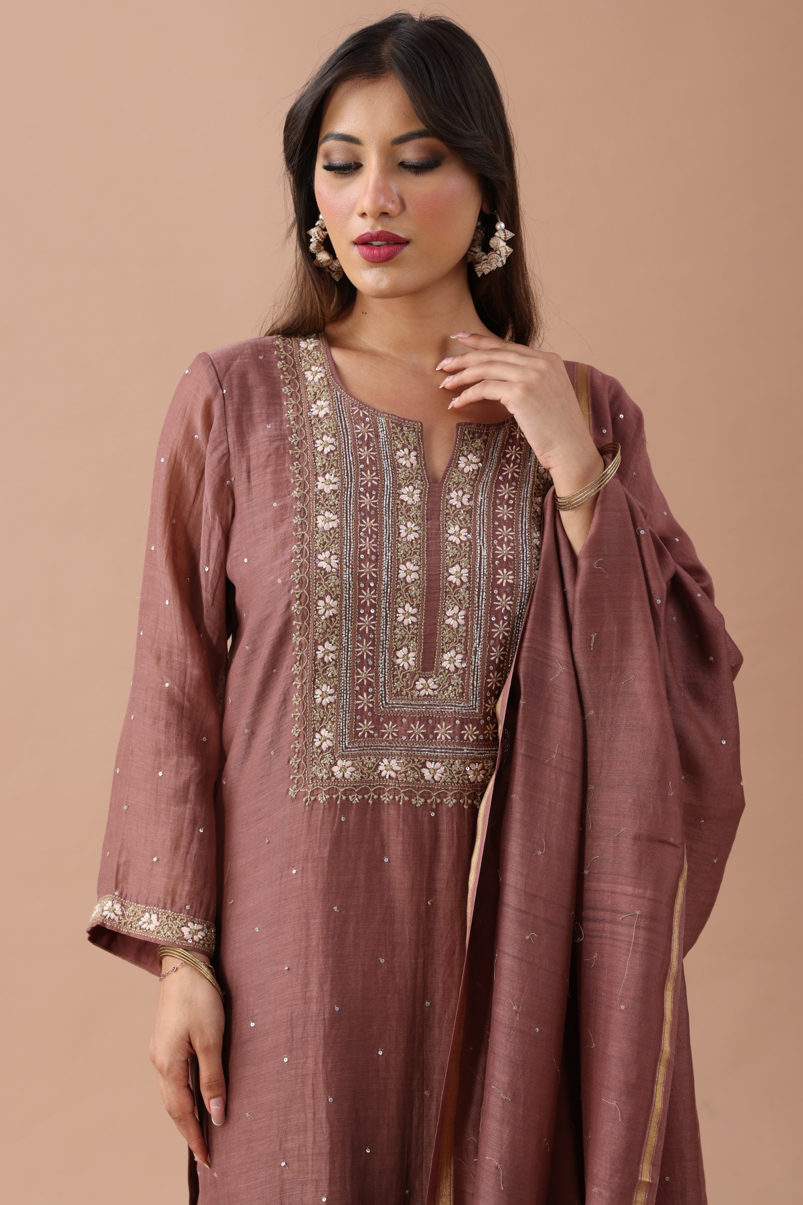 Mul Chanderi Straight Set