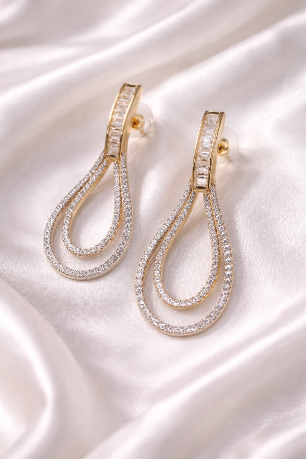 Aurora Crystal Cascade Earrings